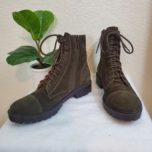 LUCKY BRANDICTUS Leather upper Suede Combat Boots! Size 8.5.